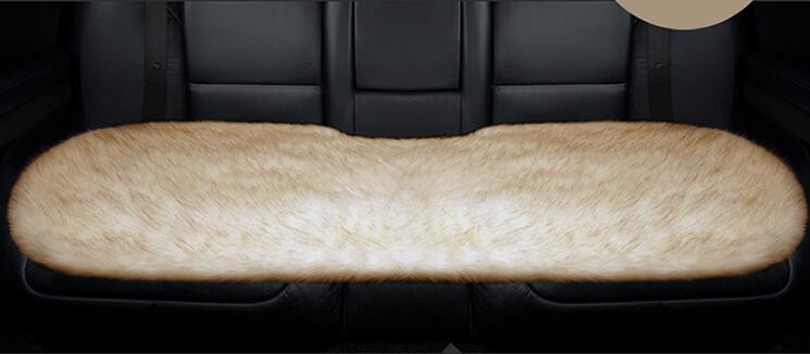 Simple Solid Color  Plush Car Seat Cushion