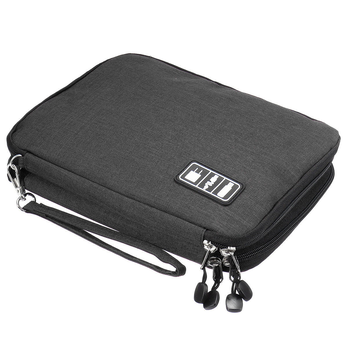 Portable Data Cable Storage Bag Double Layer USB Gadget Organizer Digital Pouch Outdoor Travel