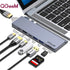 QGeeM 8 In 2 USB-C Hub Docking Station Adapter With Dual 4K HD Display / 87W USB-C PD3.0 Power Delivery / 5Gbps USB-C Data Transfer / 2 * USB 3.0 / Memory Card Readers