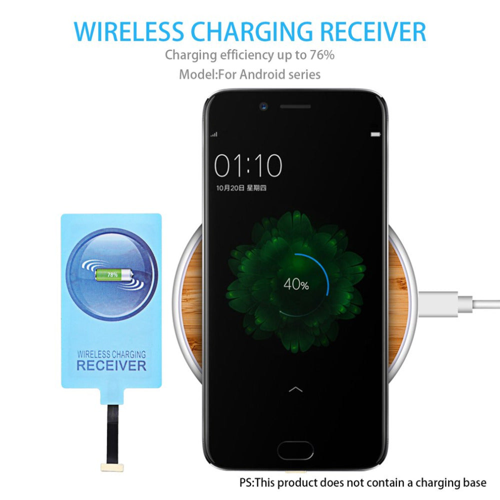 Bakeey 5W Micro USB Type C Fast Charging Pad Wireless Charger Adapter Receiver For iPhone XS 11Pro Huawei P30 Pro Mate 30 5G