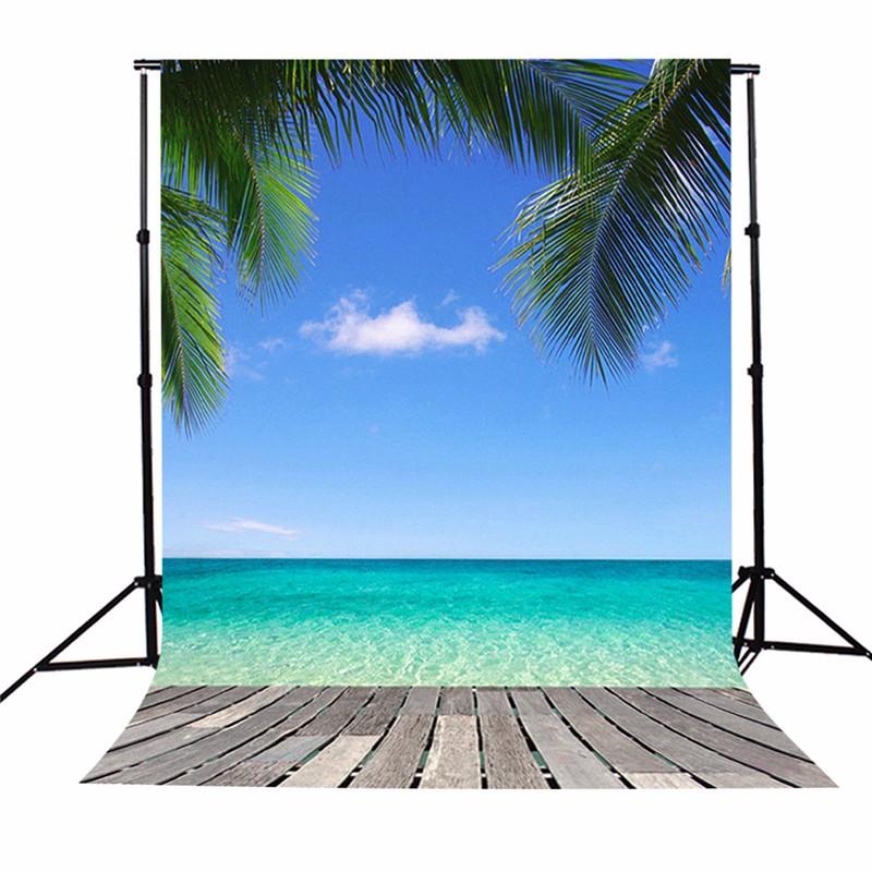 3x5FT Vinyl Summer Blue Sky Beach Coco Photography Backdrop Background Studio Prop