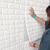 5Pcs 3D Waterproof Tile Brick Wall Sticker Self-adhesive White Foam Panel 70x77cm