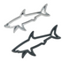 Personalized Hollow Shark Metal Decorative Label