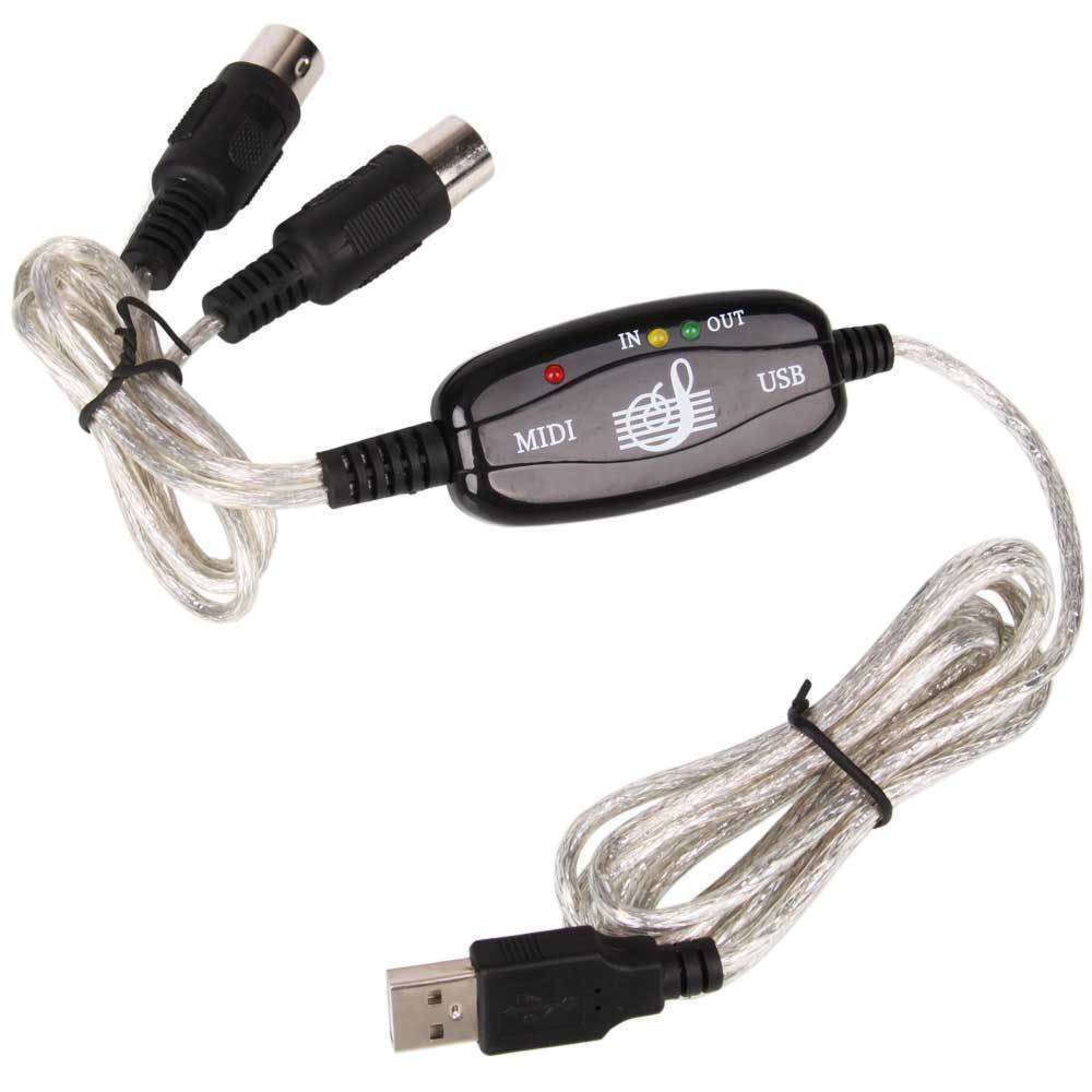 USB IN-OUT MIDI interface cable converter