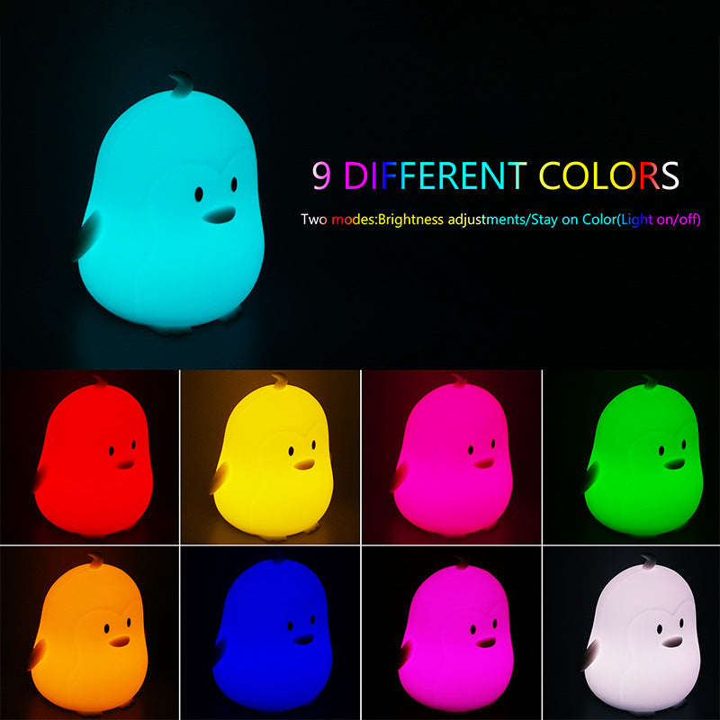 Rechargeable Silicone Night Light Remote Control Pat Induction Colorful