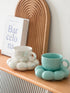 Flower Ceramic Cup And Saucer Breakfast Coffee Creative Color Underglaze Color