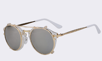 Fashionable and vintage dual purpose cover mirror flat mirror men's and women's sunglasses