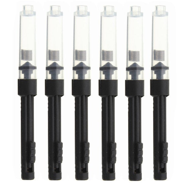 1PC Plastic Transparent Tube Body Fountain Pen Converter Taking Ink Cartridges