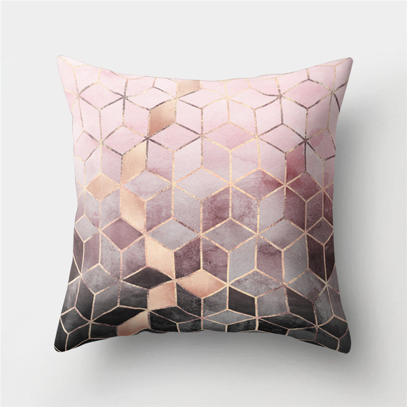 Colorful Geometric Pattern Cotton Linen Throw Pillow Cushion Cover Car Home Sofa Decorative Pillowcase