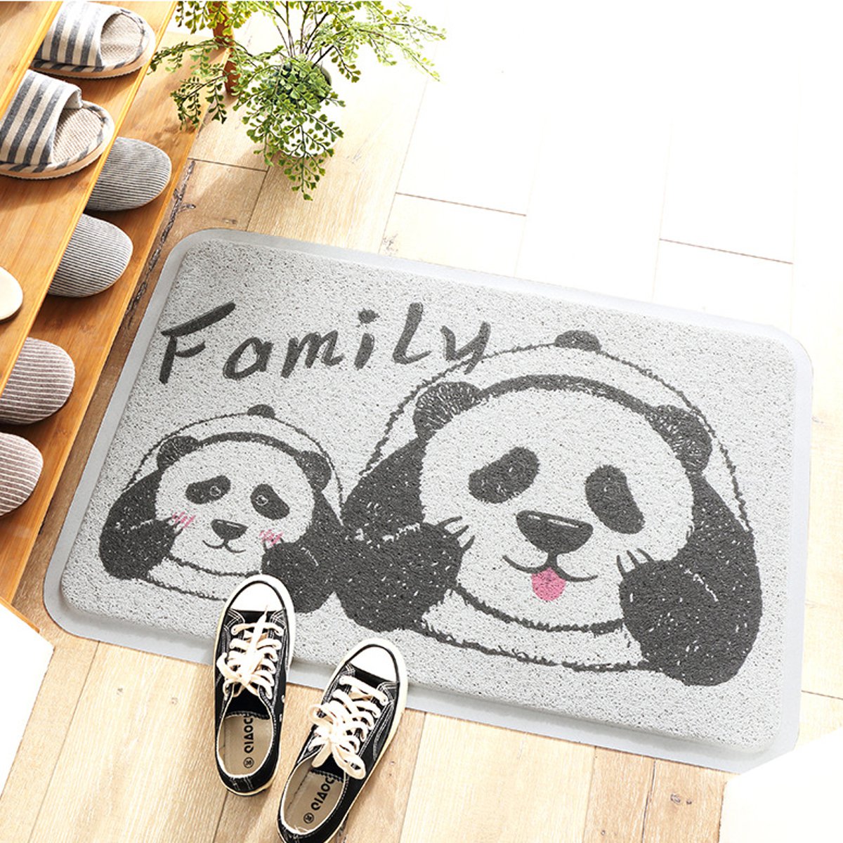 Animal Floor Mat Anti-slide PVC Wire Area Panda Rug Mug Door Carpet Home Decorations