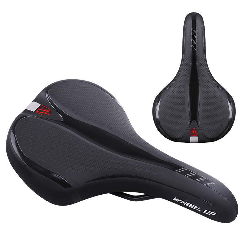 WHEEL UP P005 Reflective Bike Saddle Cycling Hollow Breathable Shock Absorption Seat Cushion MTB Comfort Seat Pad