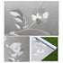 Window Film Sticker Glue-free Static Cling Glass DIY Home Decor Peony Flower