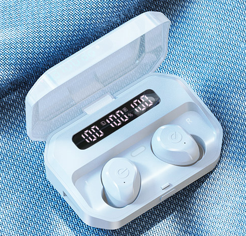 Binaural Digital Display With Power Bank Bluetooth Headset