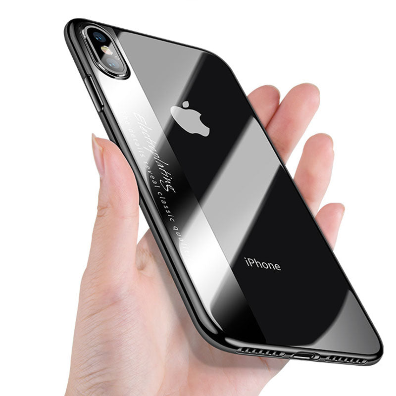 Bakeey Plating Transparent Soft TPU Protective Case ForiPhone XS Max