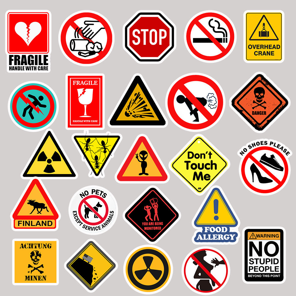 Warning Warning Sign Stickers
