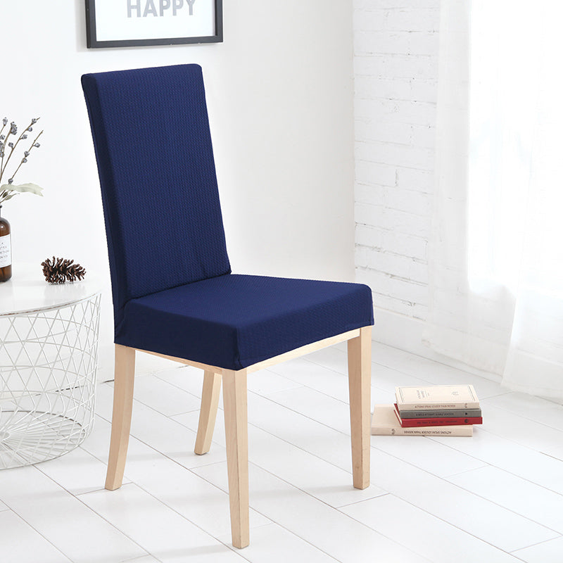 Waterproof Dinning Chair Covers Antidirt Waffle Fabric Seat Covers Stretch Spandex