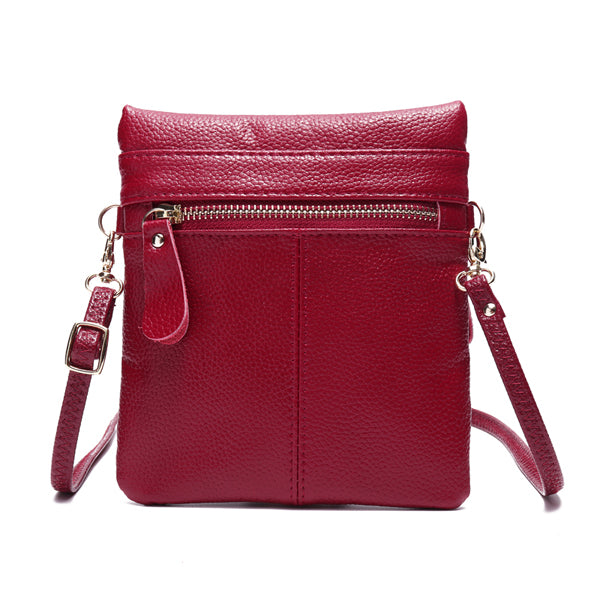 Women Genuine Leather Multi-Function Phone Bag