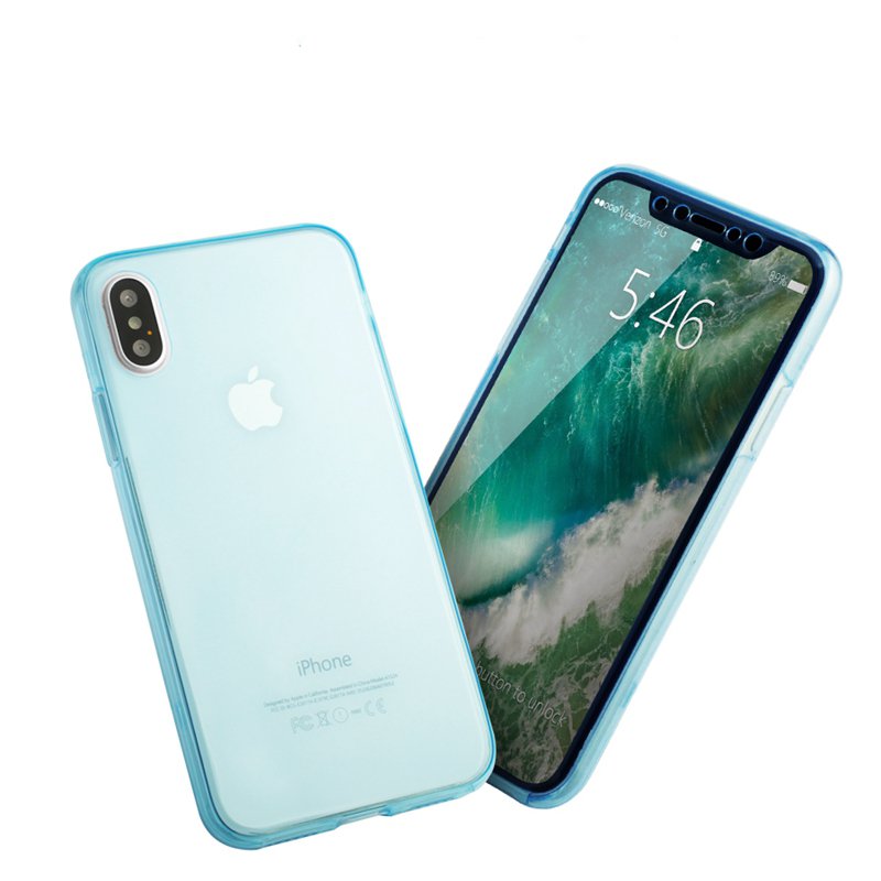 Full Body Clear Touch Screen Front and Back Cover Case For iPhone X
