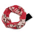 Unisex Hidden Zipper Pocket Flower Print Round Scarf
