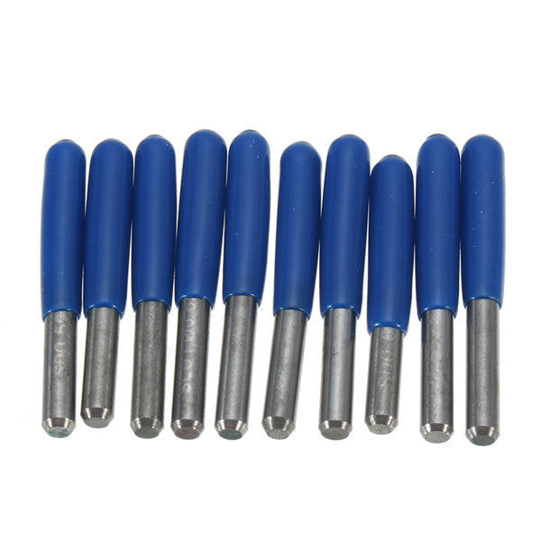 Wolike 10pcs 3.175mm Shank 0.1mm V-shape Carbide PCB Engraving Bits 10 Degree Cutter PCB Drill Bit