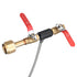 24 Inch CGA320 High Pressure Hose Switch Valve Lever CO2 Fill Station for Filling SodaStream Tank