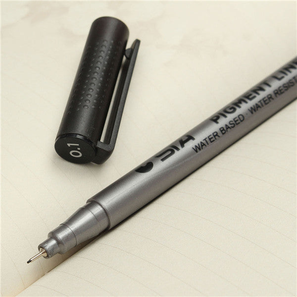 0.05mm-0.8mm Black Fine Line Pen Waterproof Drawing Writing Sketching Art Pens 
