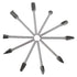 10Pcs 1/8 Inch Shank Tungsten Carbide Burr Rotary Drill Bits Cutter Files Set