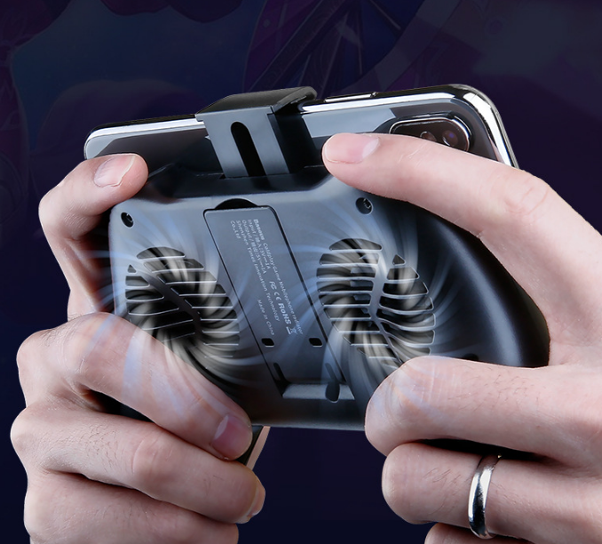 Phone Gamepad with fan charging for phone