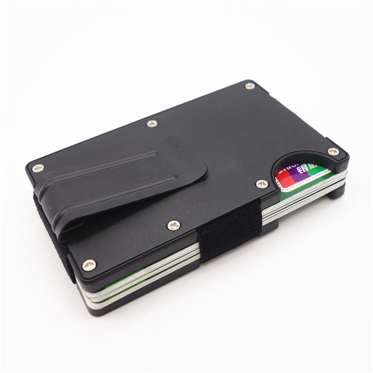RFID Blocking Metal Wallet Slim Minimalist Credit Card Holder Money Clip