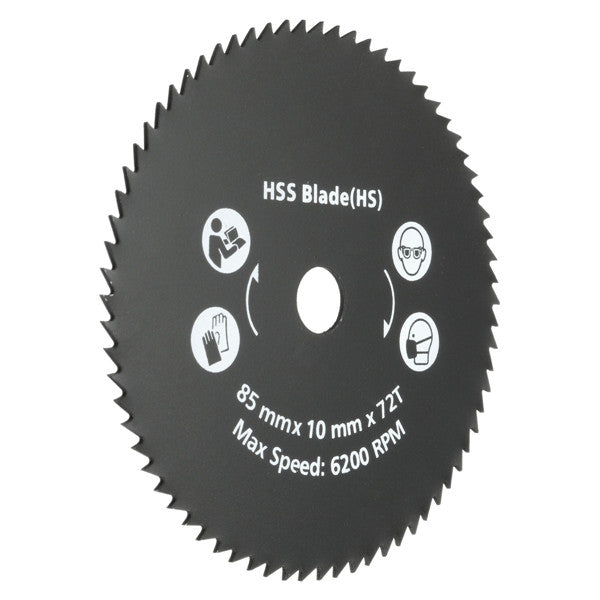 85mm 72 Teeth HSS Circular Saw Blade Rotary Cutting Discs Wheel For Rotary Tools