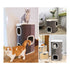 ZEZE Cat Climbing Frame Pet House Lamb Wool Sofa Fabric Semi-closed for Pets