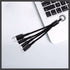 Weave a Drag Three Data Cable Android Three in One USB Data Cable Gift