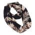 Unisex Hidden Zipper Pocket Flower Print Round Scarf