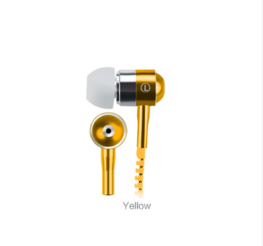 zipper earphone 3.5mm audio jack in-ear earphones with microphone