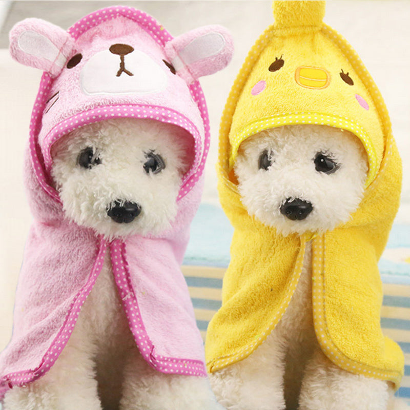Puppy Dog Towel Drying Towel For Dogs Bathrobe Absorbent Shower Dog Bath Towel Blankets Cleaning