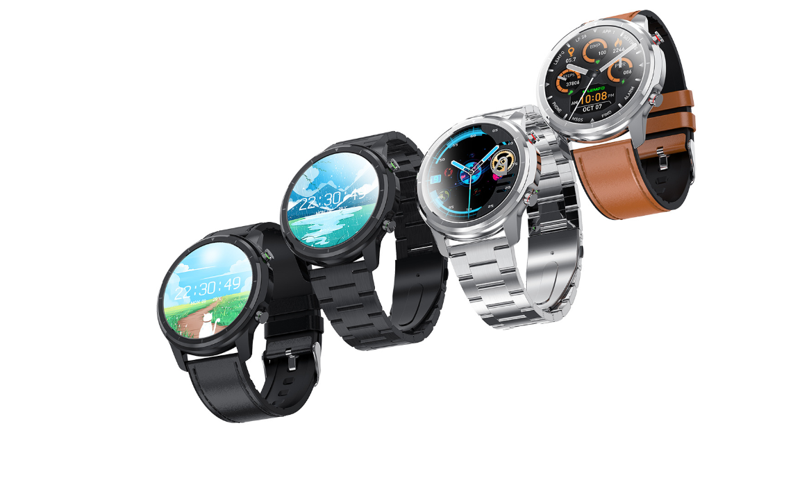 Full circle full touch high-definition IPS color screen multi-function heart rate smart watch