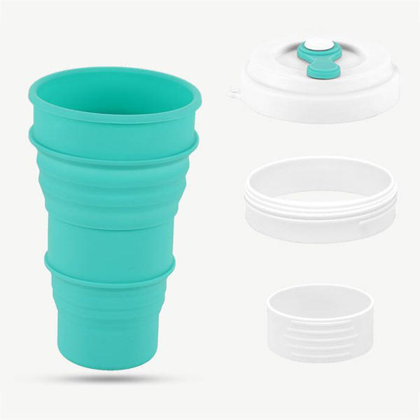 IPRee® 350ml Silicone Folding Cup Portable Telescopic Water Drinking Bottle Coffee Mug