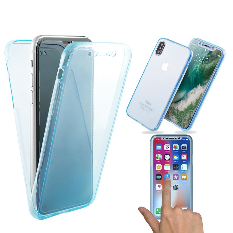 Full Body Clear Touch Screen Front and Back Cover Case For iPhone X