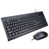 uFound U766 Wired Keyboard & Mouse Set 106 Keys Silent Office Business Keyboard 1200DPI Ergonomic Mouse Kit for Mac Windows