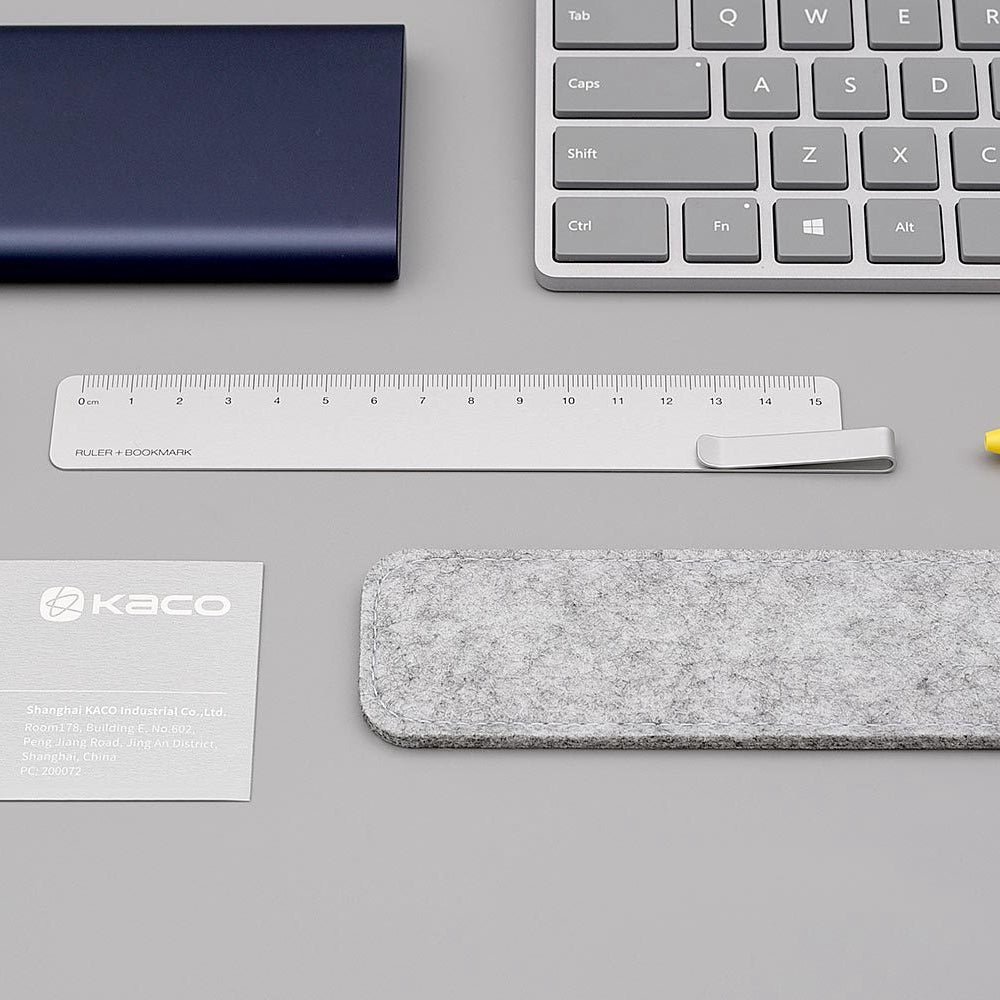 Xiaomi RUMA Bookmark Measuring Tool 15cm Stainless Steel Metal Straight Ruler Office School 