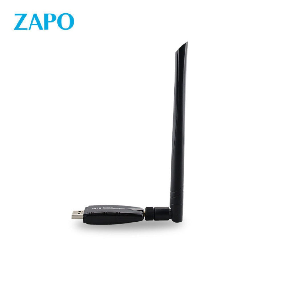 ZAPO Wifi Adapter AC 300Mbps Wireless Wifi Dongle 5Ghz/2.4Ghz Long Range WIFI Receiver Adapter  USB with High Gain Antenna Compatible Windows XP/Vista/7/8.1/10