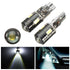 Pair Error Free Canbus Xenon White T10 5730 W5W Lamp LED Bulbs Car Eyelid Lights