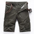 Outdoor Summer Mens Cotton Multi Pockets Solid Color Cargo Breathable Loose Casual Shorts