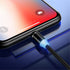 USAMS 2.4A Micro USB Type C Lightning LED Indicator Fast Charging Magnetic Data Cable For iPhone XS 11Pro Huawei P30 Pro P40 Mate 30 Mi10 K30 S20 5G