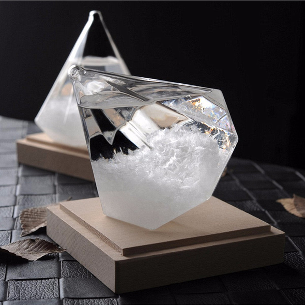 Weather Forecast Crystal Bottle Transparant Water Drop Storm Glass Home Office Decorations 