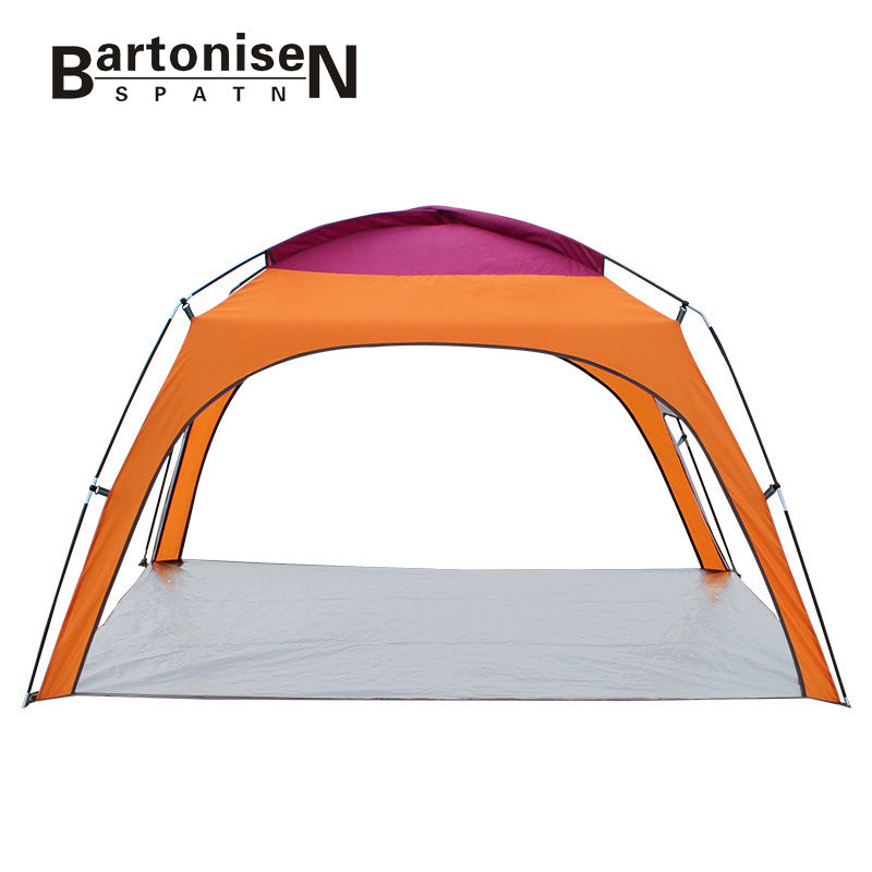 Outdoor 3-4 Persons Camping Tent Automatic Opening Beach UV Rain Sunshade Canopy With Bottom Mat 