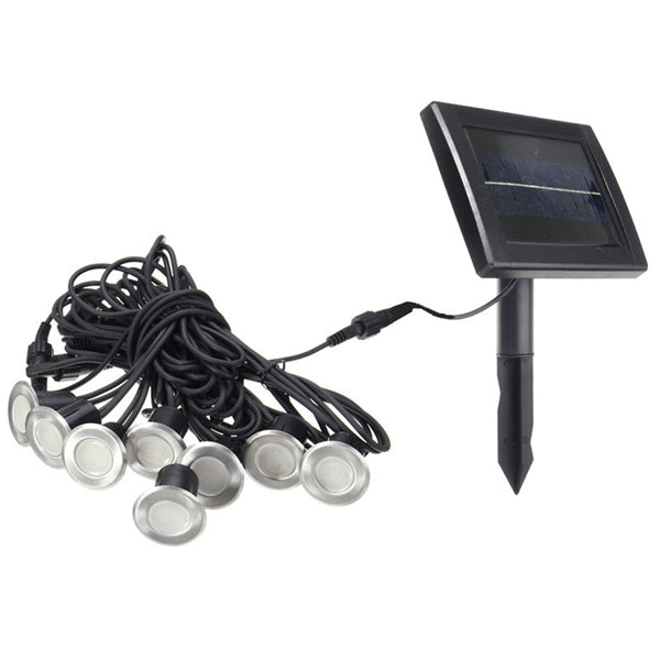 8 in 1 Solar Power LED Waterproof Underground Light Outdoor Garden Path Lamp 