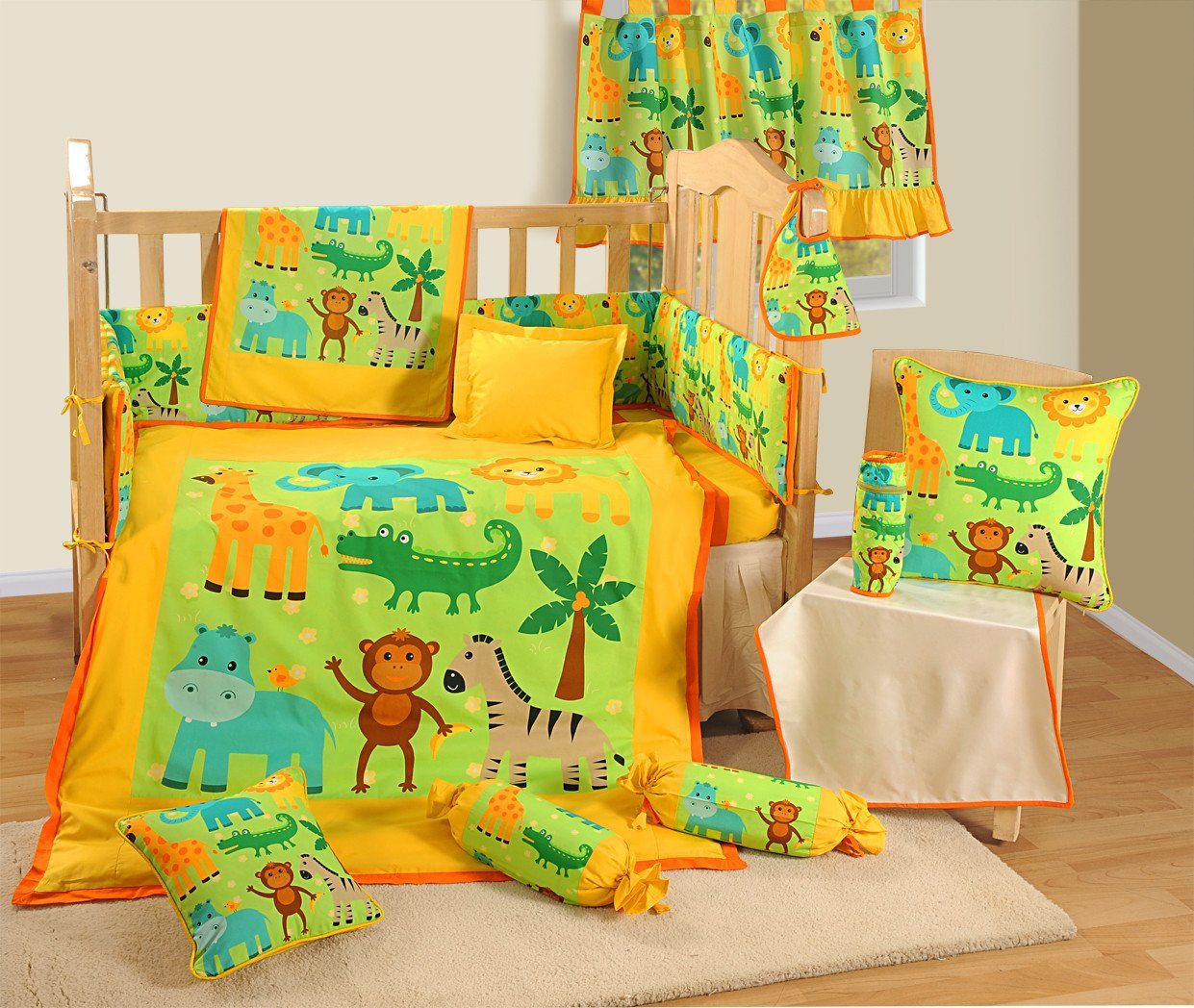BABY COT DUVET COVER SET - ANIMAL FRIENDS - Flickdeal.co.nz