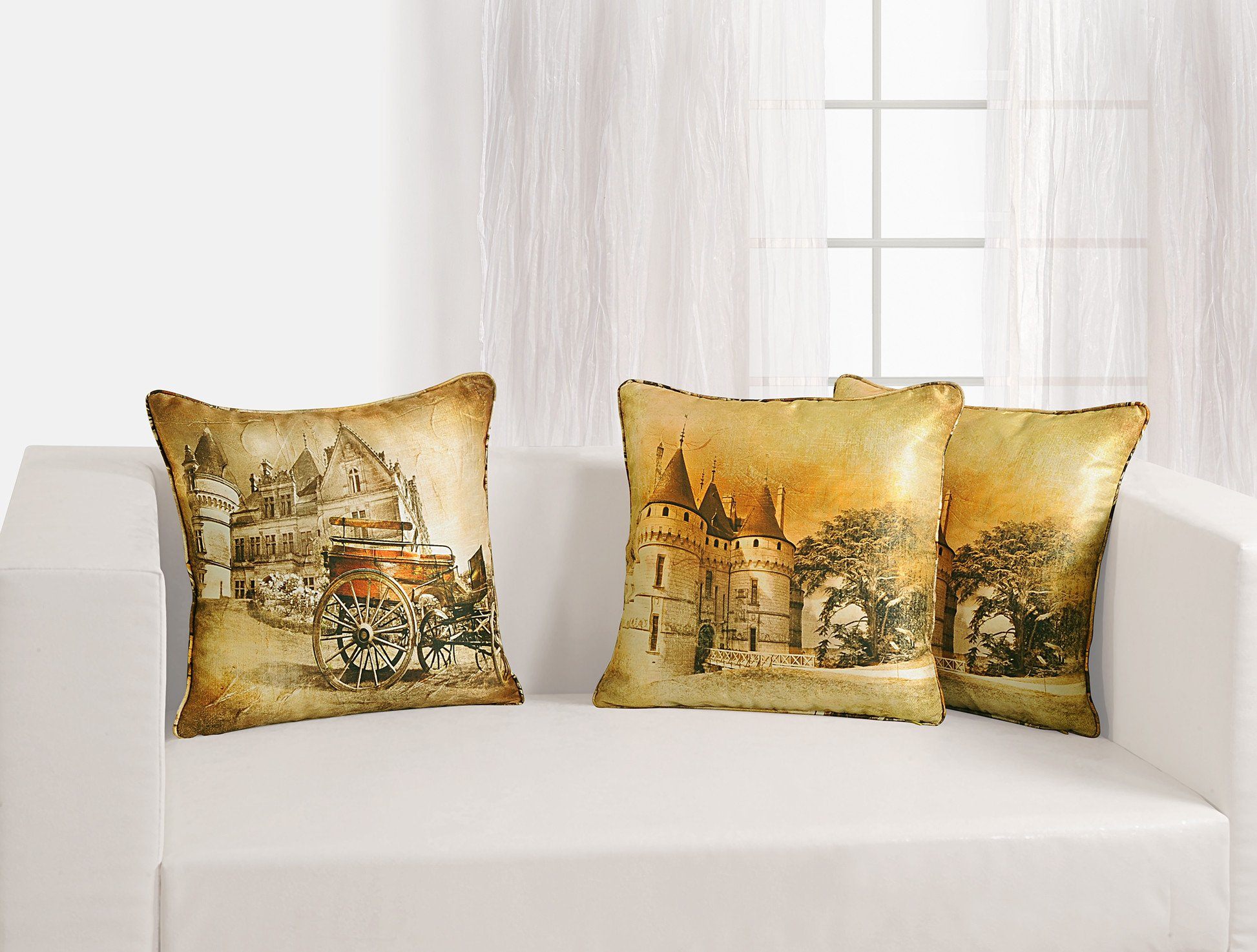 CASTLE CUSHION COVER - Flickdeal.co.nz