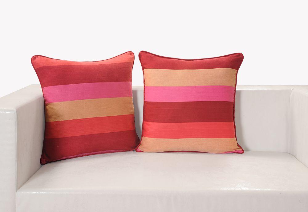 PINK STRIPES CUSHION COVER - Flickdeal.co.nz